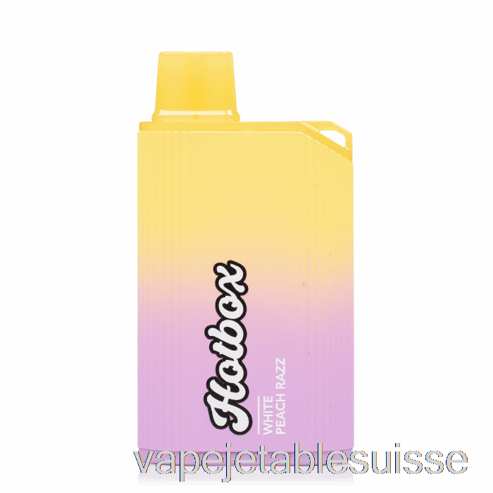 Vape Suisse Puff Marques Hotbox 7500 Jetable Blanc Pêche Razz